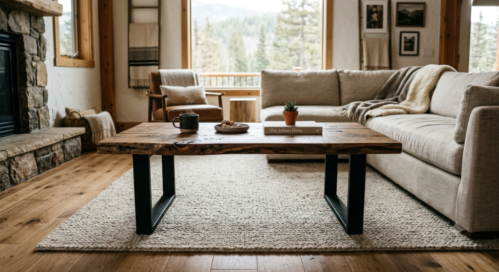 Industrial Steel & Reclaimed Wood Coffee Table
