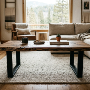 Industrial Steel & Reclaimed Wood Coffee Table