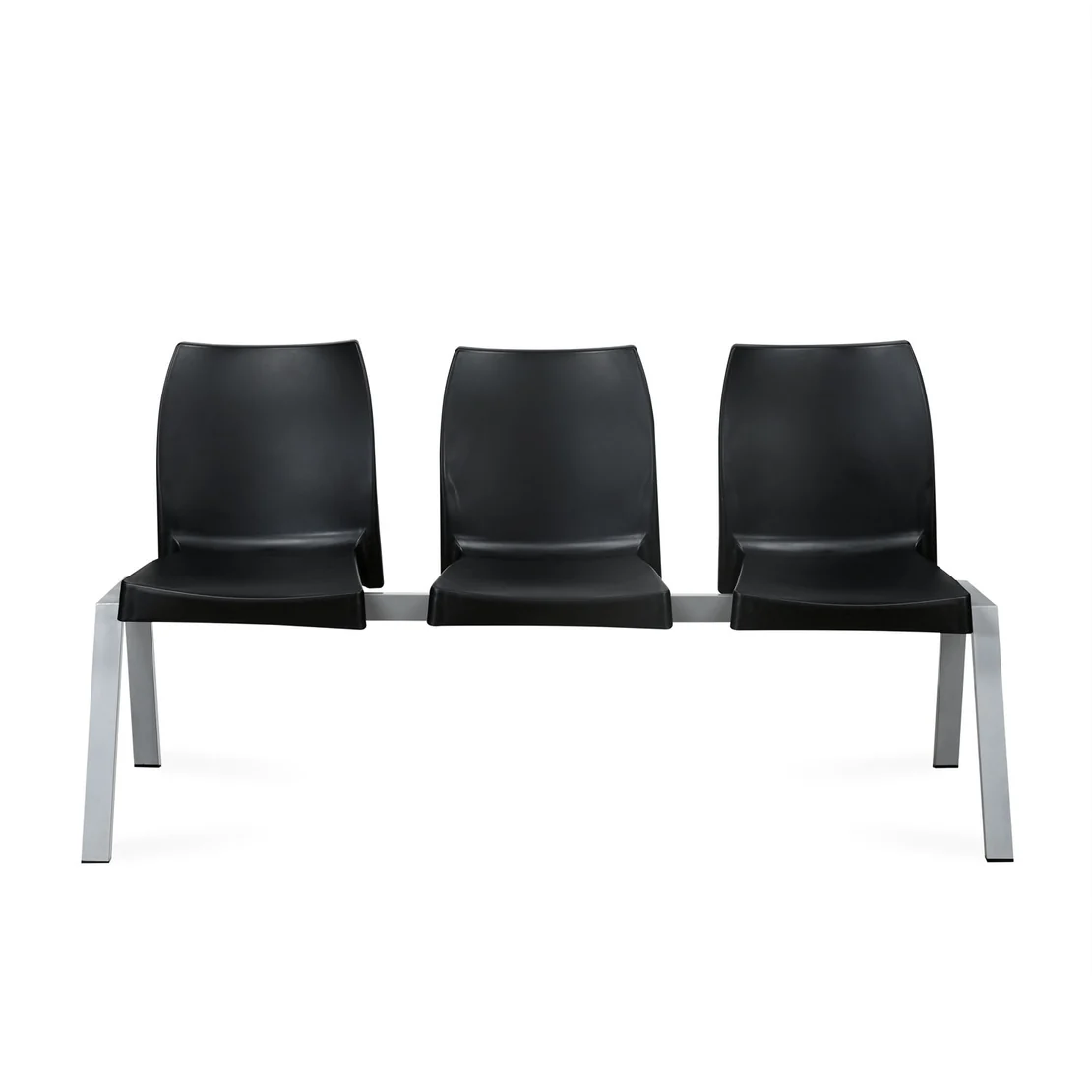 Nilkamal NS07 3 Seats without Arm Powder Coated (Grey / Black)