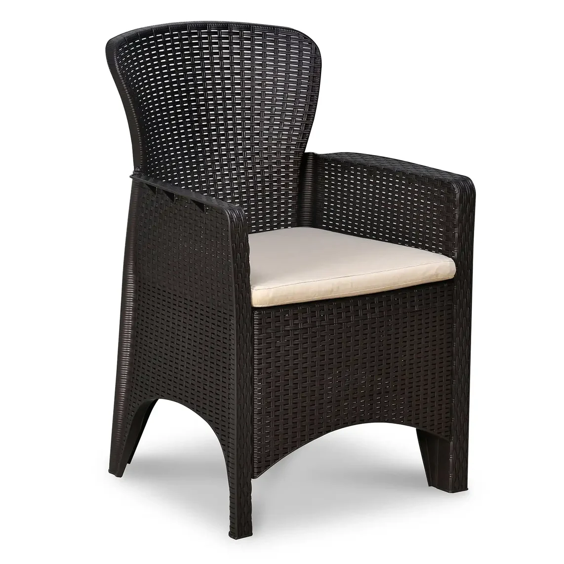 Nilkamal Breeze One Seater Plastic Sofa Chair with Cushion, Set of 2