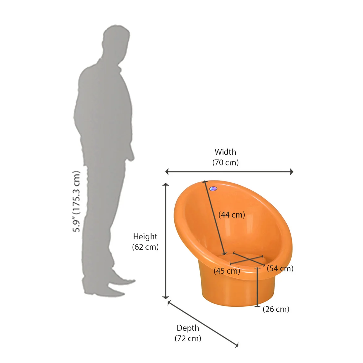 Nilkamal Lounger Plastic Chair Without Cushion
