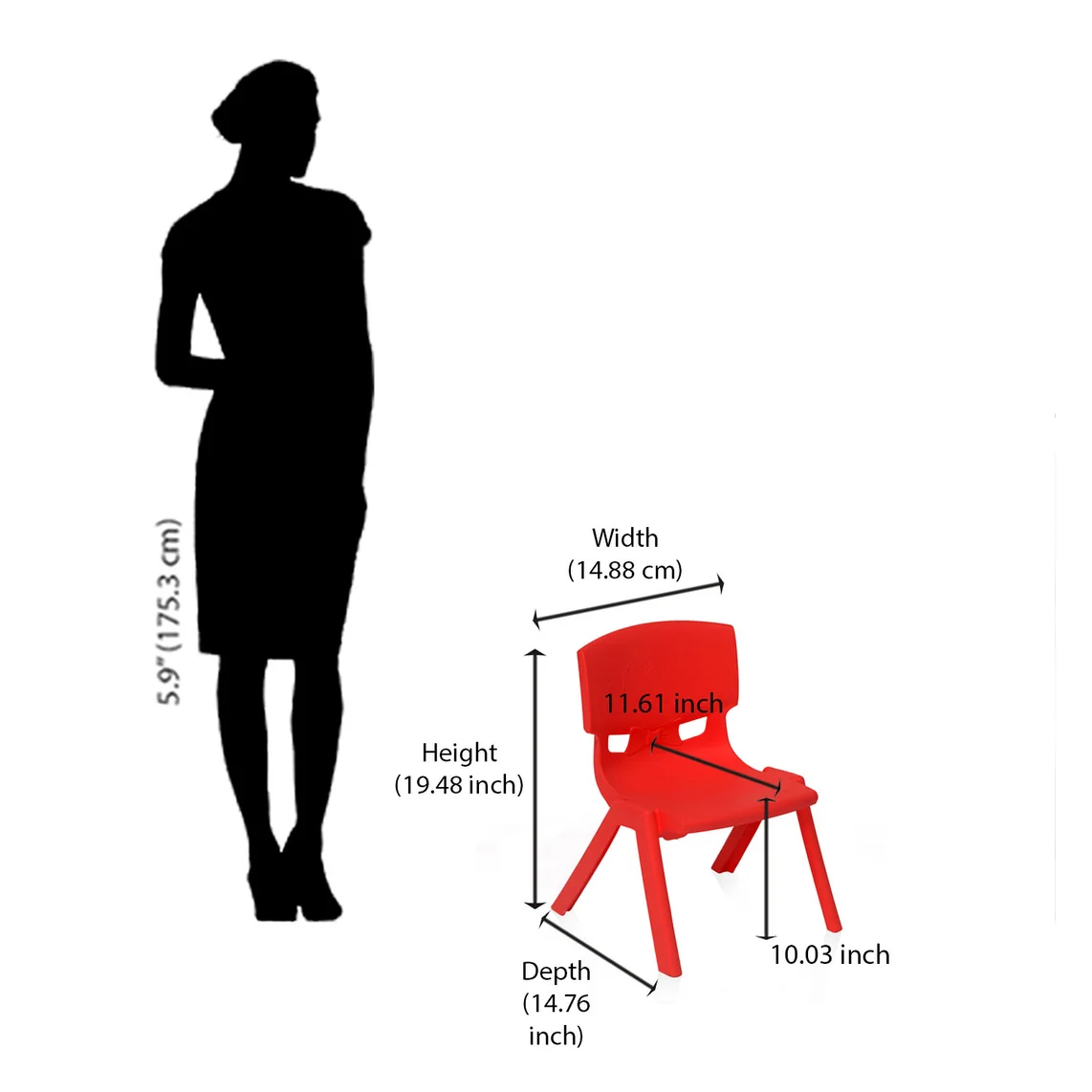 Nilkamal TOYCHR5260NW Plastic Baby Armless Chair
