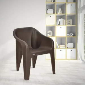 Nilkamal Eeezy Go Plastic Armchair (Season Rust Brown)