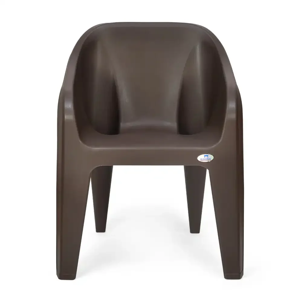Nilkamal Eeezy Go Plastic Armchair (Season Rust Brown)