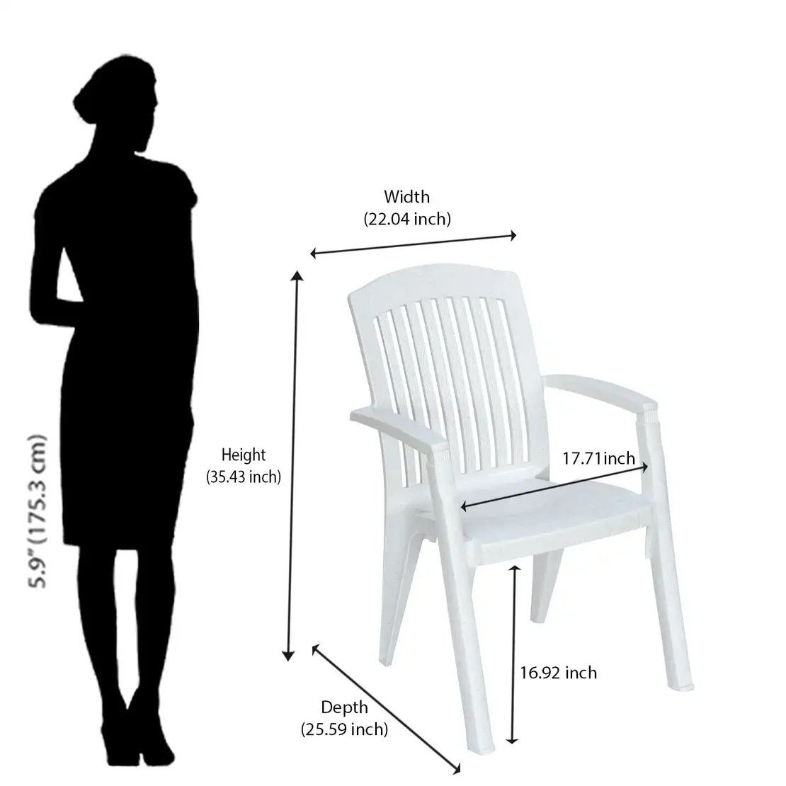 Nilkamal Heritage Plastic Arm Chair