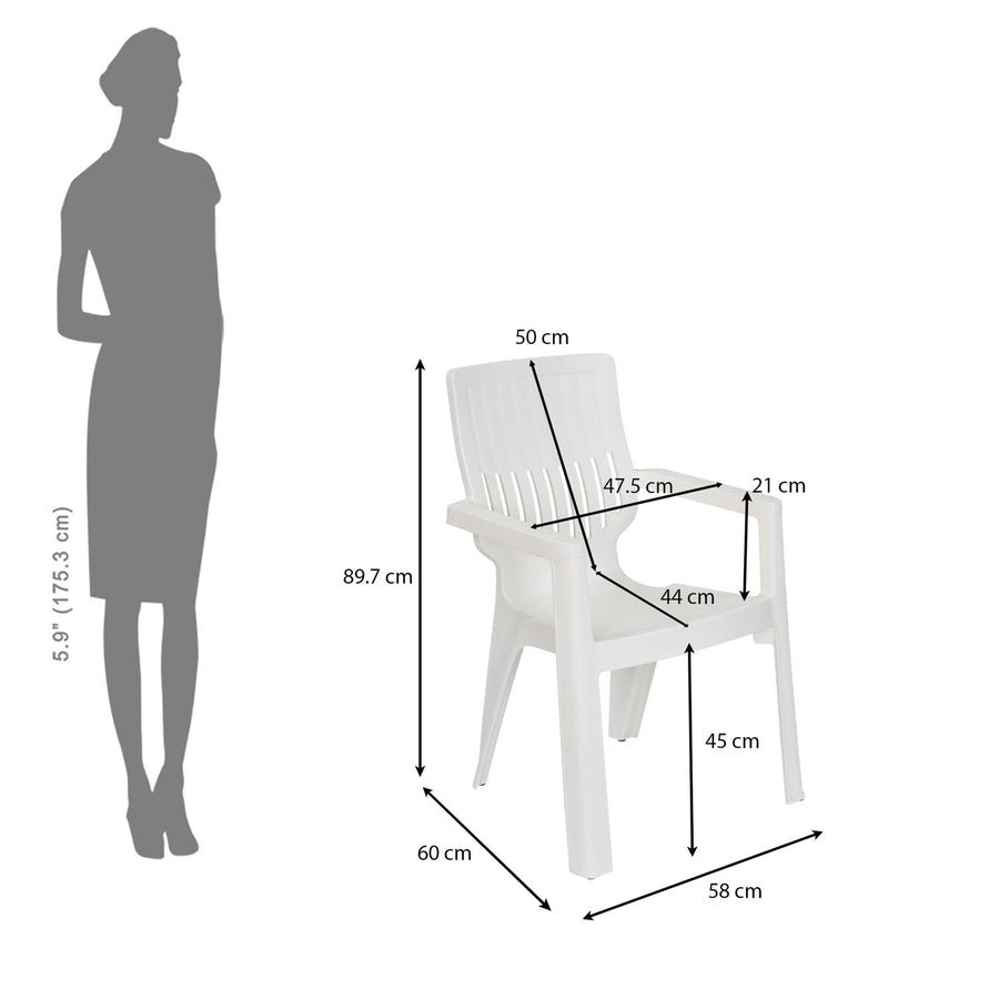Nilkamal Ortho Comfort Plastic Arm Chair