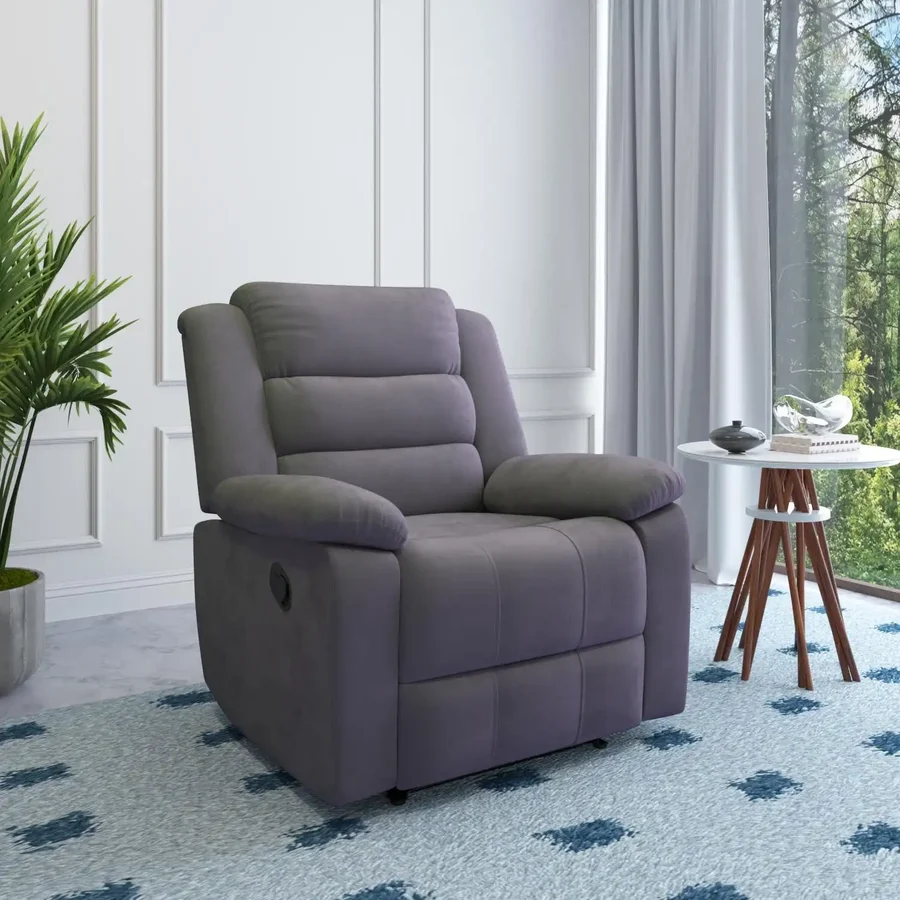 Nilkamal Sierra 1 Seater Manual Recliner Sofa (Brown)