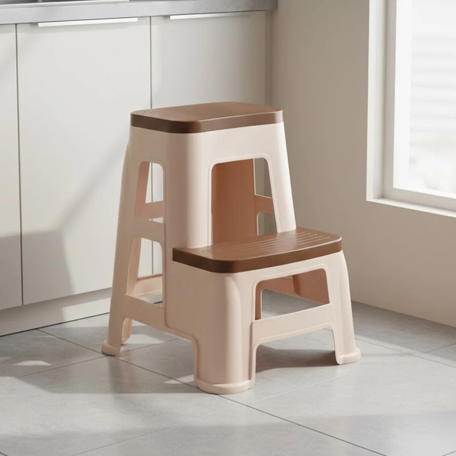 Nilkamal Step Stool 31 (Basket Beach / Rattan Dark Beige)