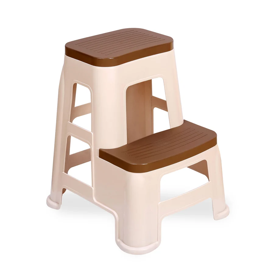 Nilkamal Step Stool 31 (Basket Beach / Rattan Dark Beige)