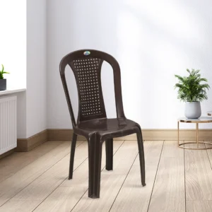 Nilkamal CHR4002 Plastic Armless Chair (Weather Brown)