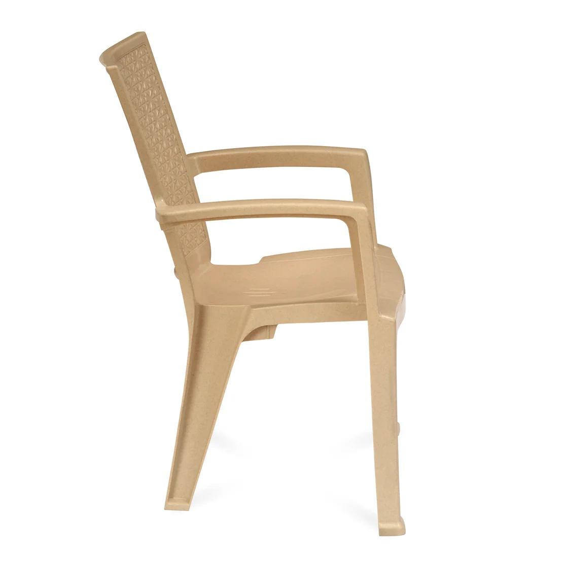 Nilkamal CHR2225 Plastic Arm Chair (Marble Beige)