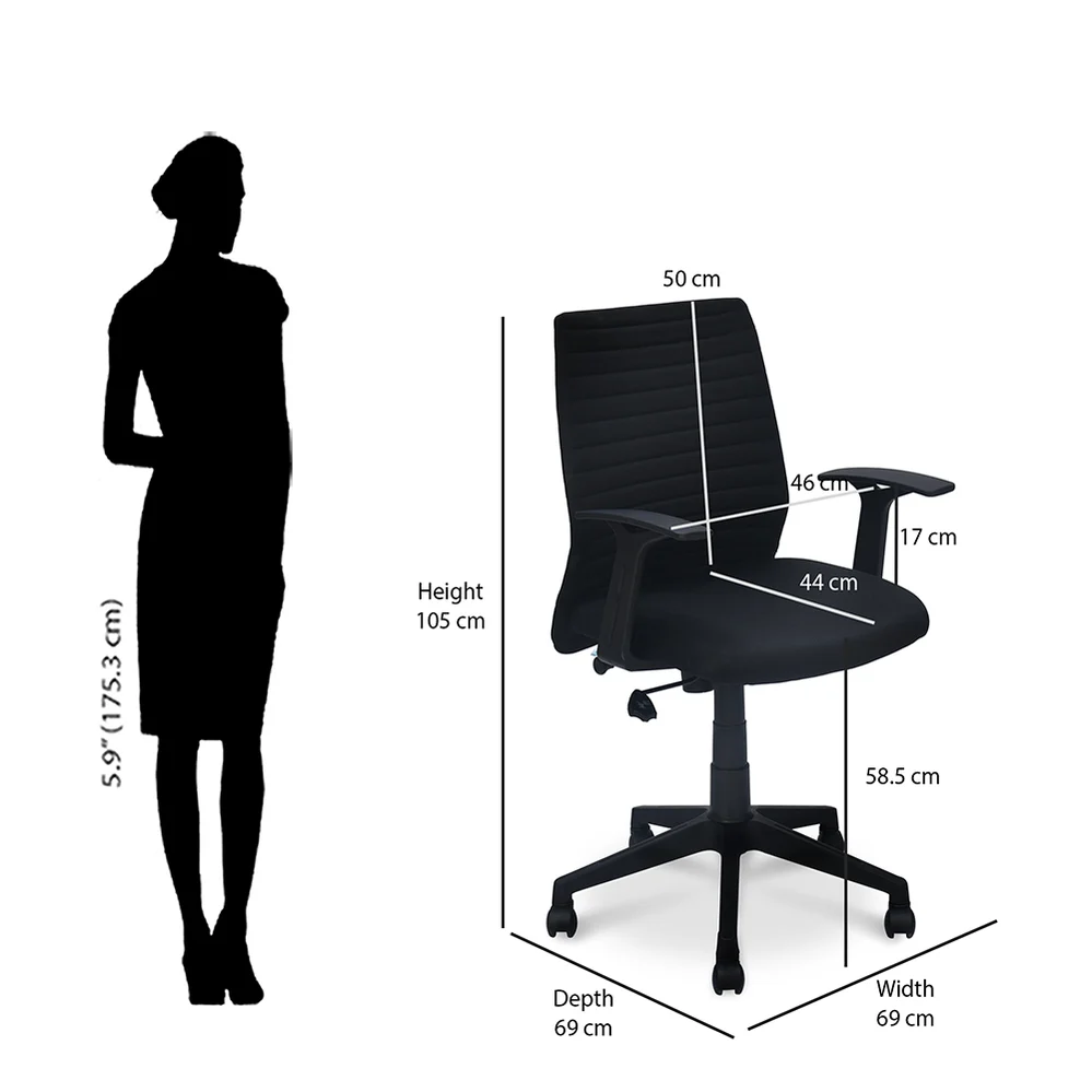 Nilkamal Thames Neo Mid Back Fabric Chair