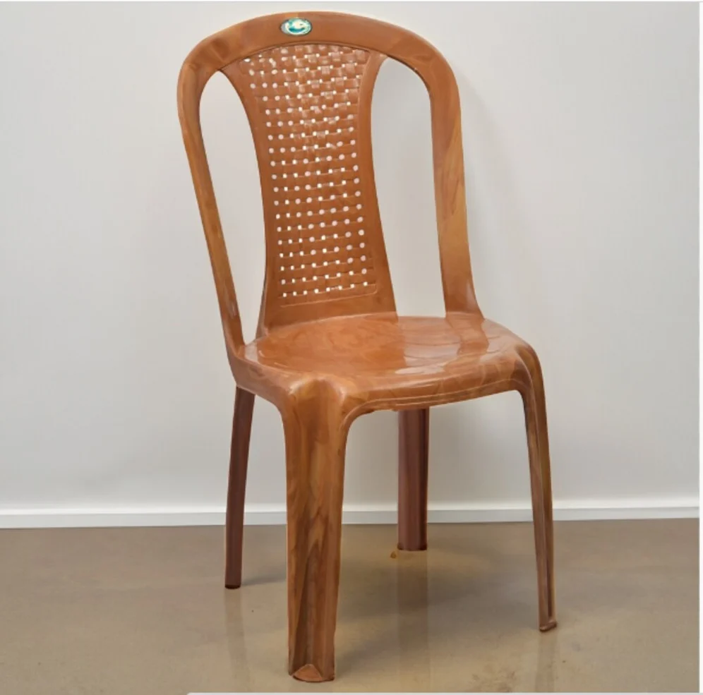 Nilkamal CHR4002 Plastic Armless Chair (Pear Wood)