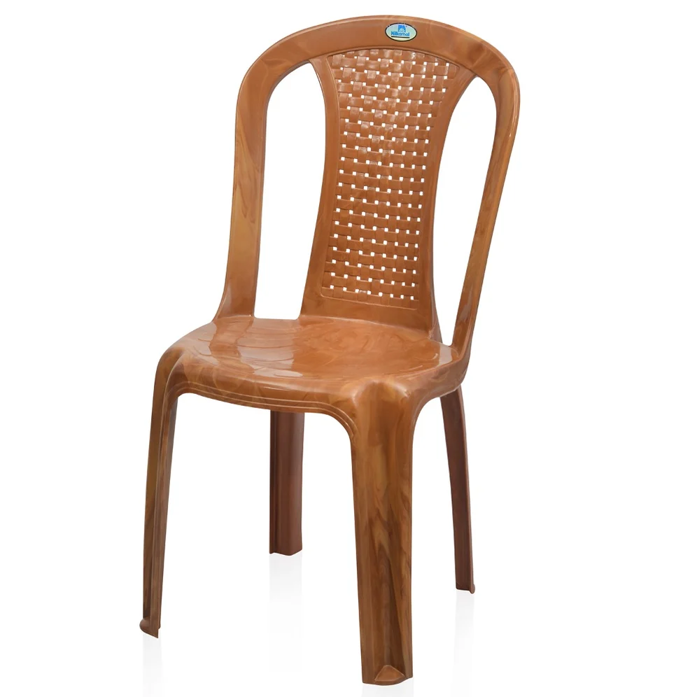 Nilkamal CHR4002 Plastic Armless Chair (Pear Wood)