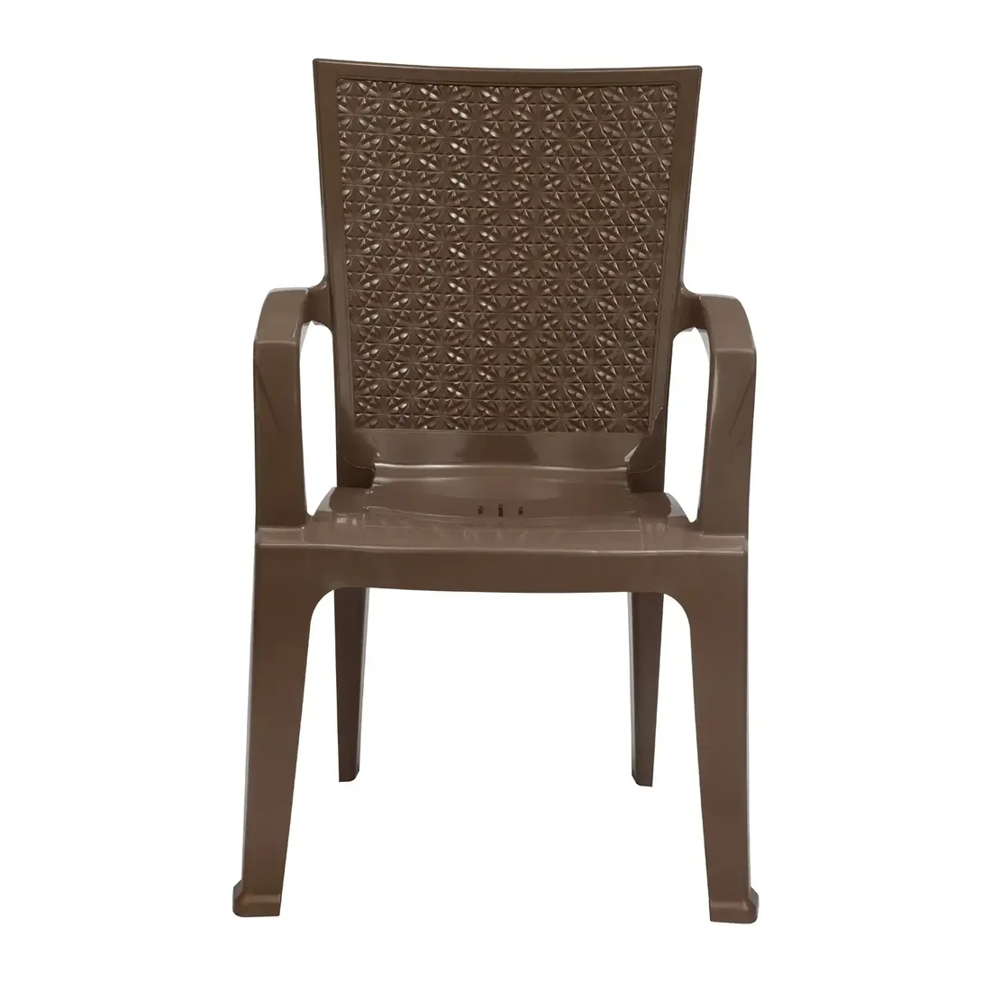 Nilkamal CHR2225 Plastic Arm Chair (Rattan Dark Beige)