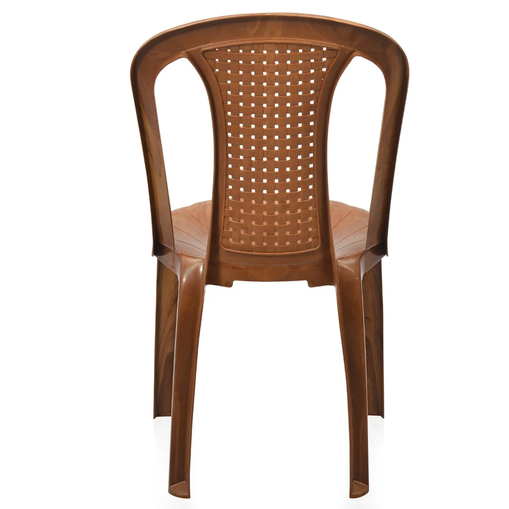 Nilkamal CHR4002 Plastic Armless Chair (Pear Wood)