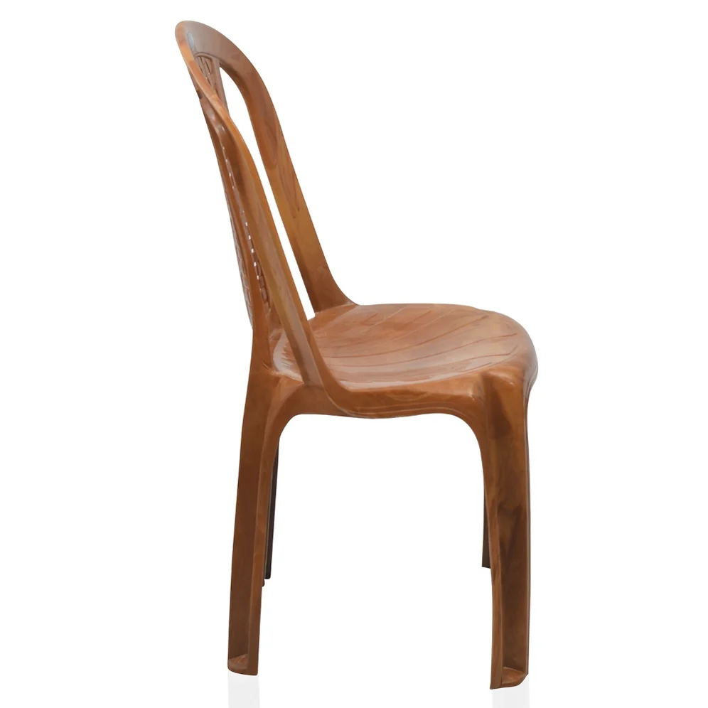 Nilkamal CHR4002 Plastic Armless Chair (Pear Wood)