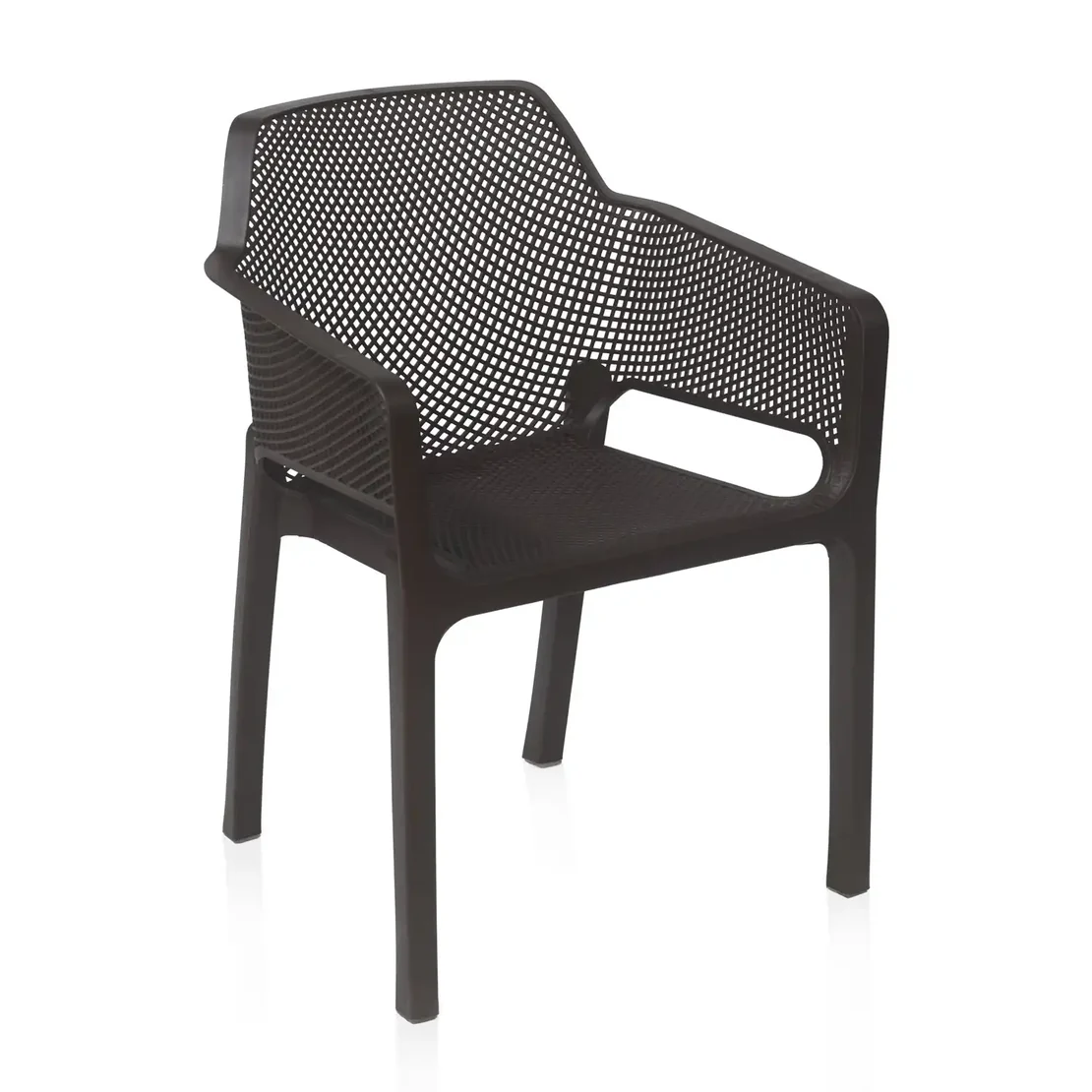 Nilkamal Captain Plastic Arm Chair (Season Rust Brown)