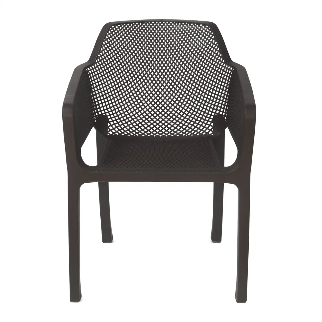 Nilkamal Captain Plastic Arm Chair (Season Rust Brown)