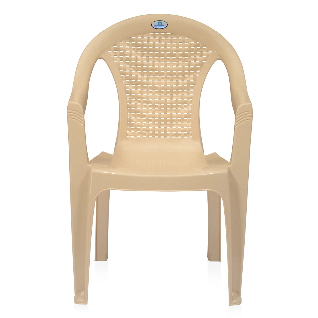 Nilkamal CHR2051 Plastic Arm Chair (Marble Beige)