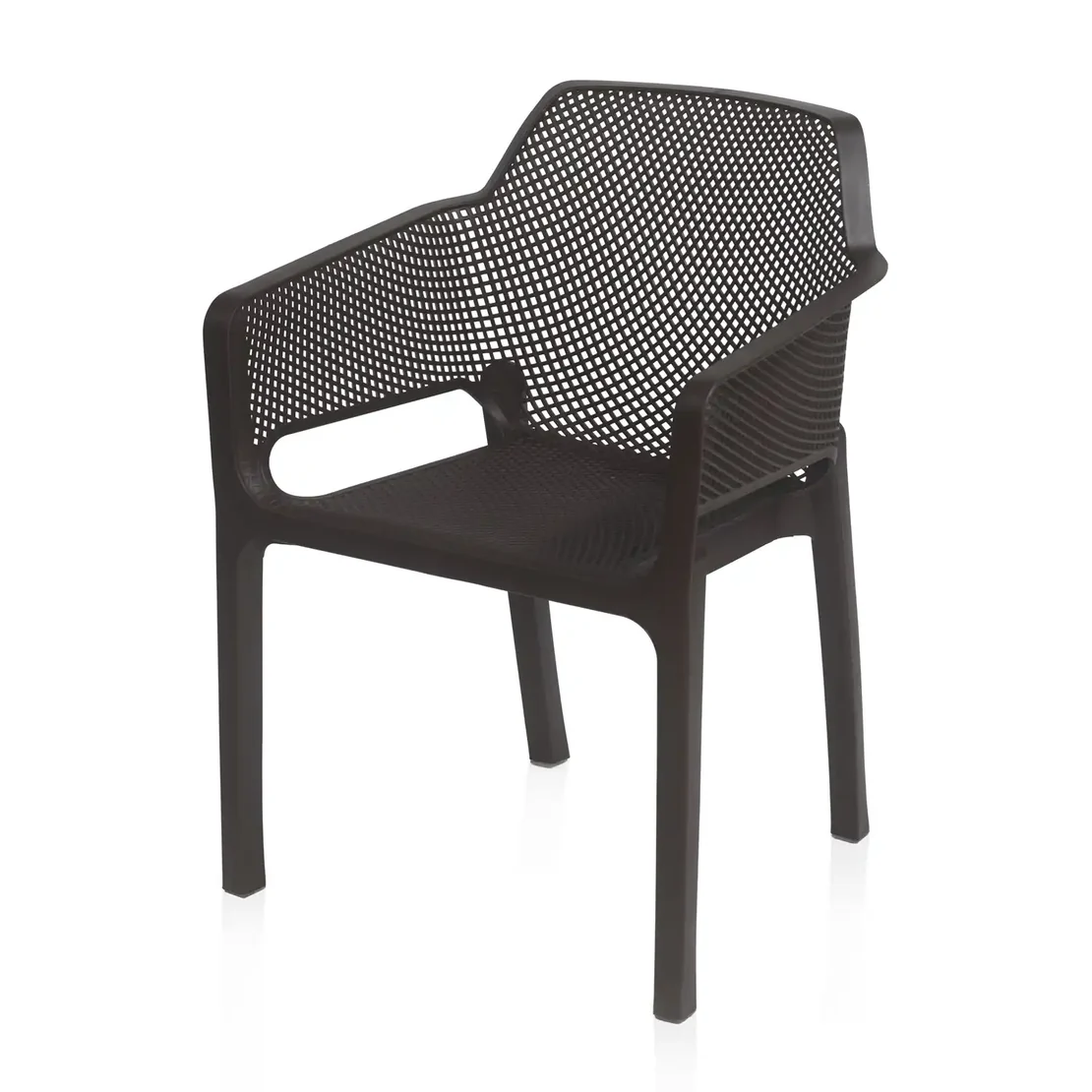 Nilkamal Captain Plastic Arm Chair (Season Rust Brown)