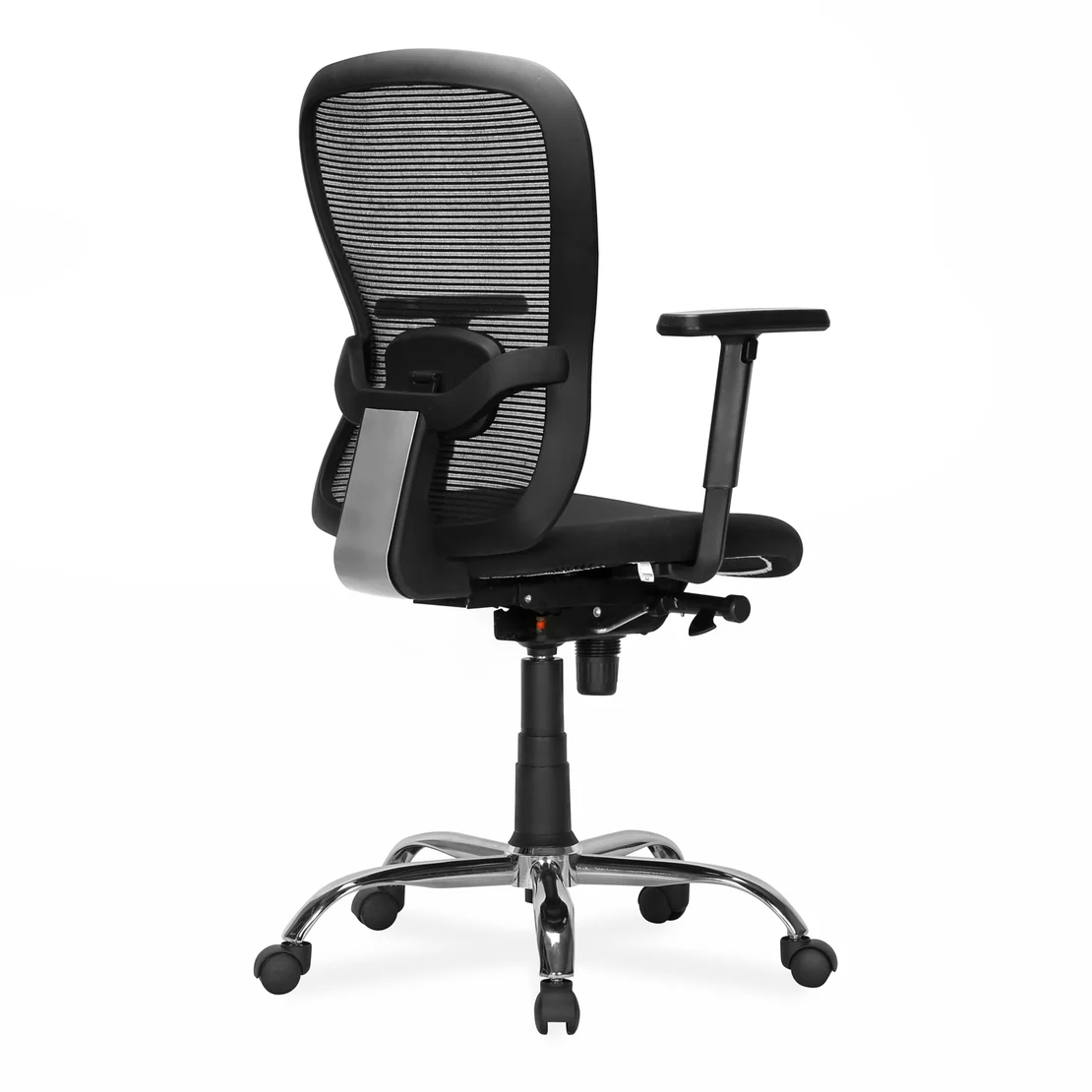 Nilkamal Alba Mid Back Mesh CTS Chrome Base Office Chair (Black)