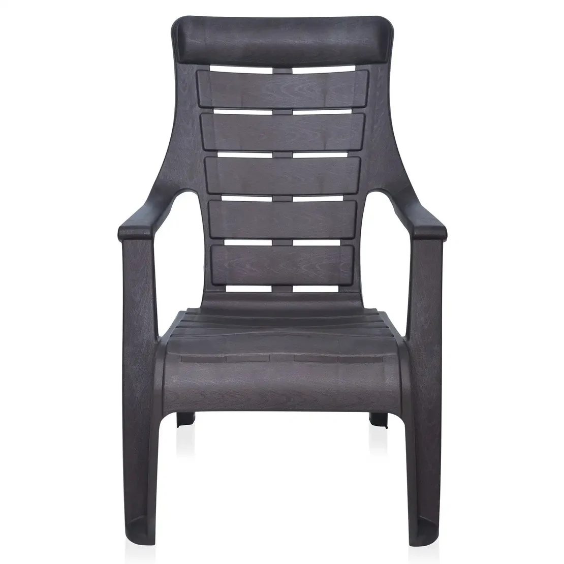 Nilkamal Sunday Plastic Arm Chair (Weather Brown)