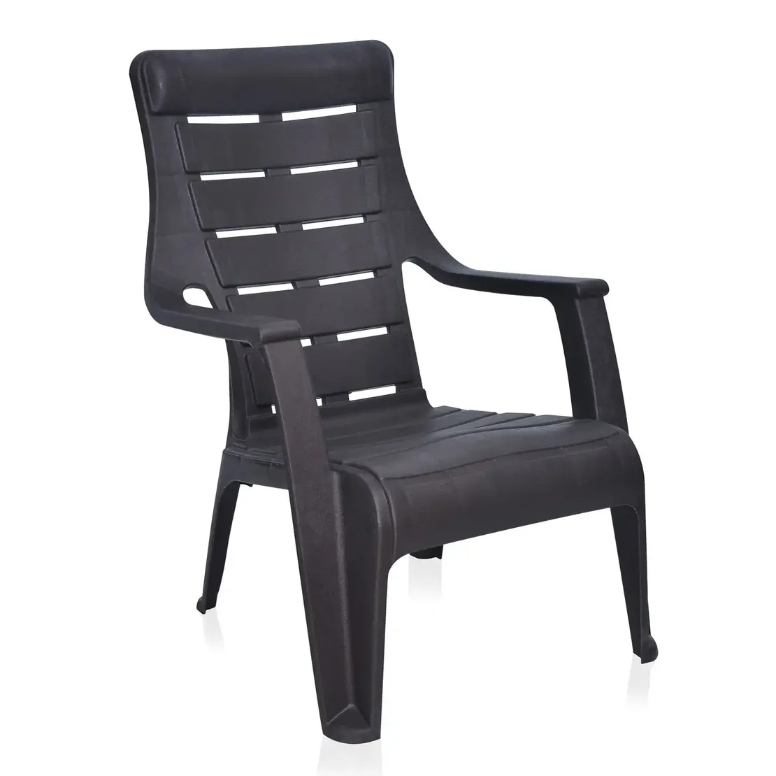 Nilkamal Sunday Plastic Arm Chair (Weather Brown)