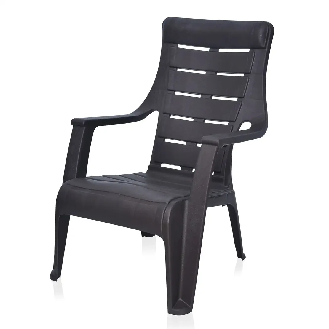 Nilkamal Sunday Plastic Arm Chair (Weather Brown)