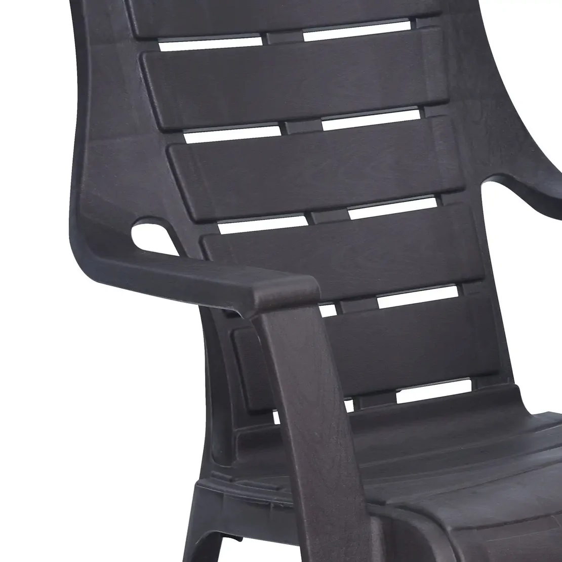 Nilkamal Sunday Plastic Arm Chair (Weather Brown)