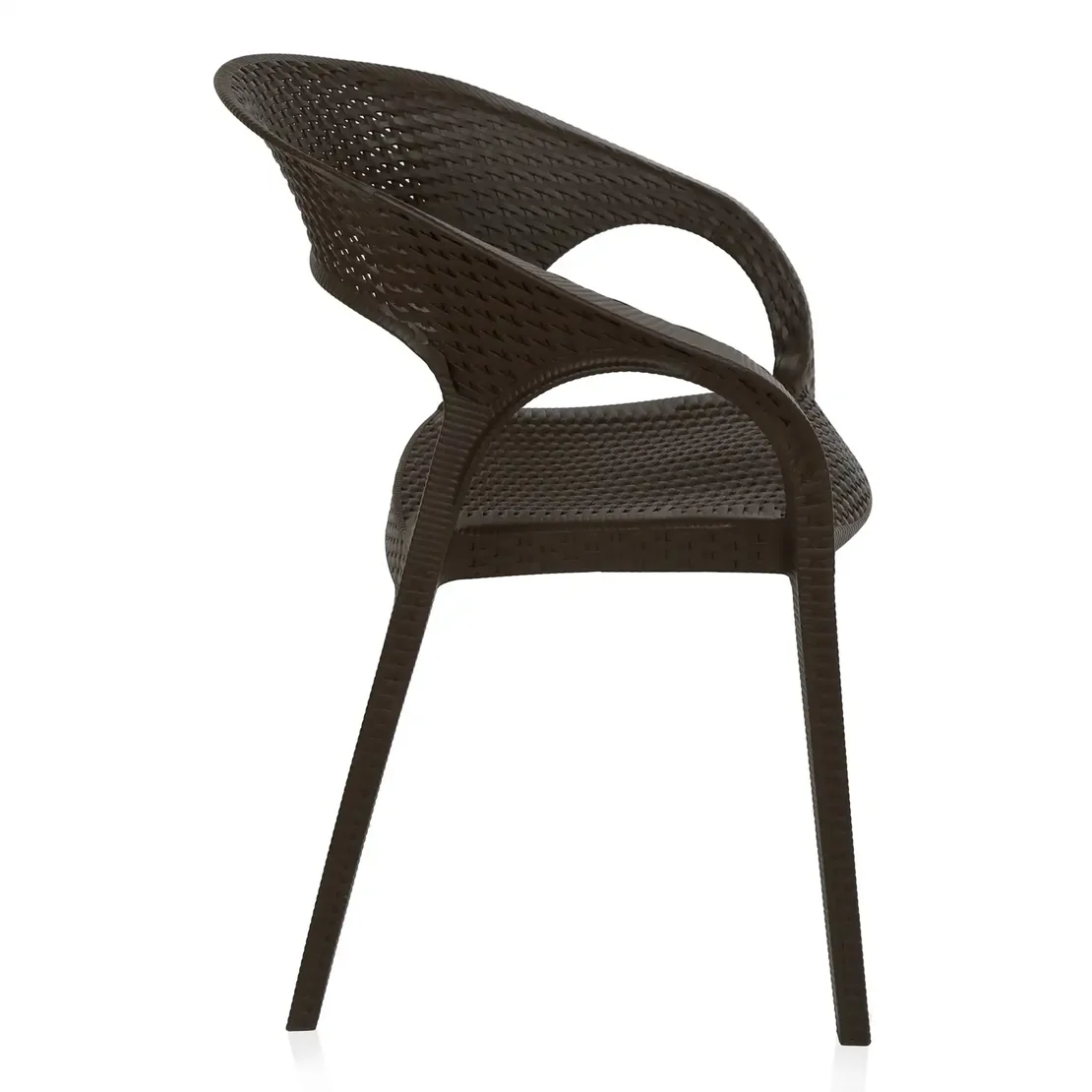 Nilkamal Club Plastic Arm Chair (Season Rust Brown)