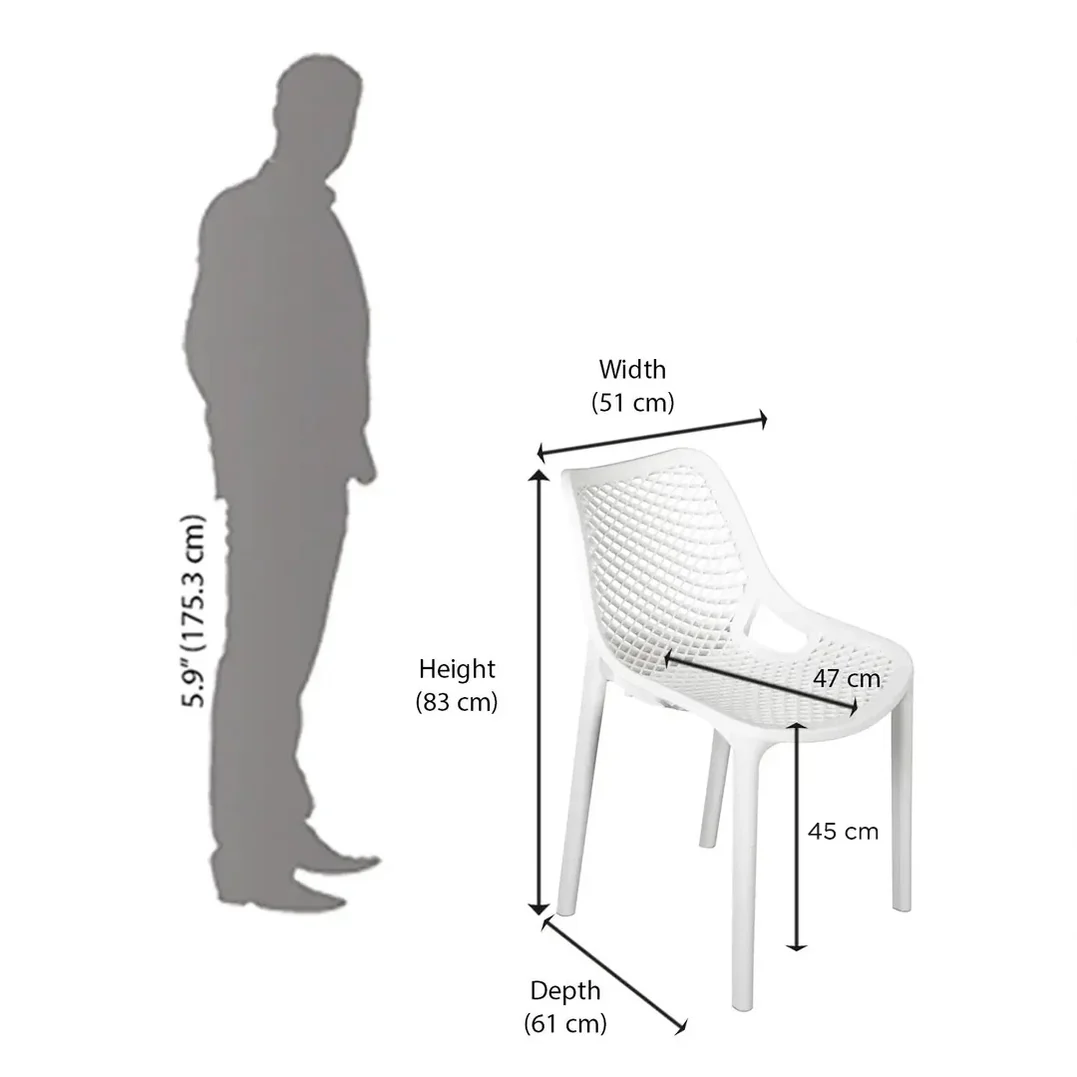 Nilkamal Vento Chair (Milky White)