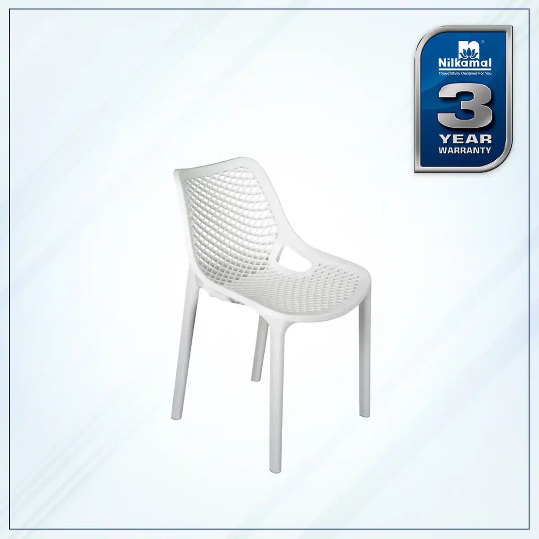 Nilkamal Vento Chair (Milky White)