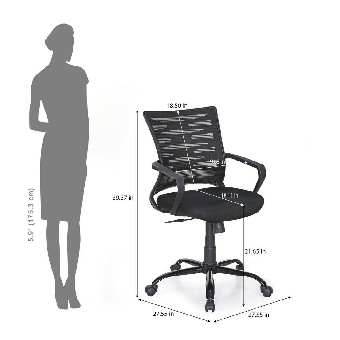 Nilkamal Giza Plus Mid Back Office Chair