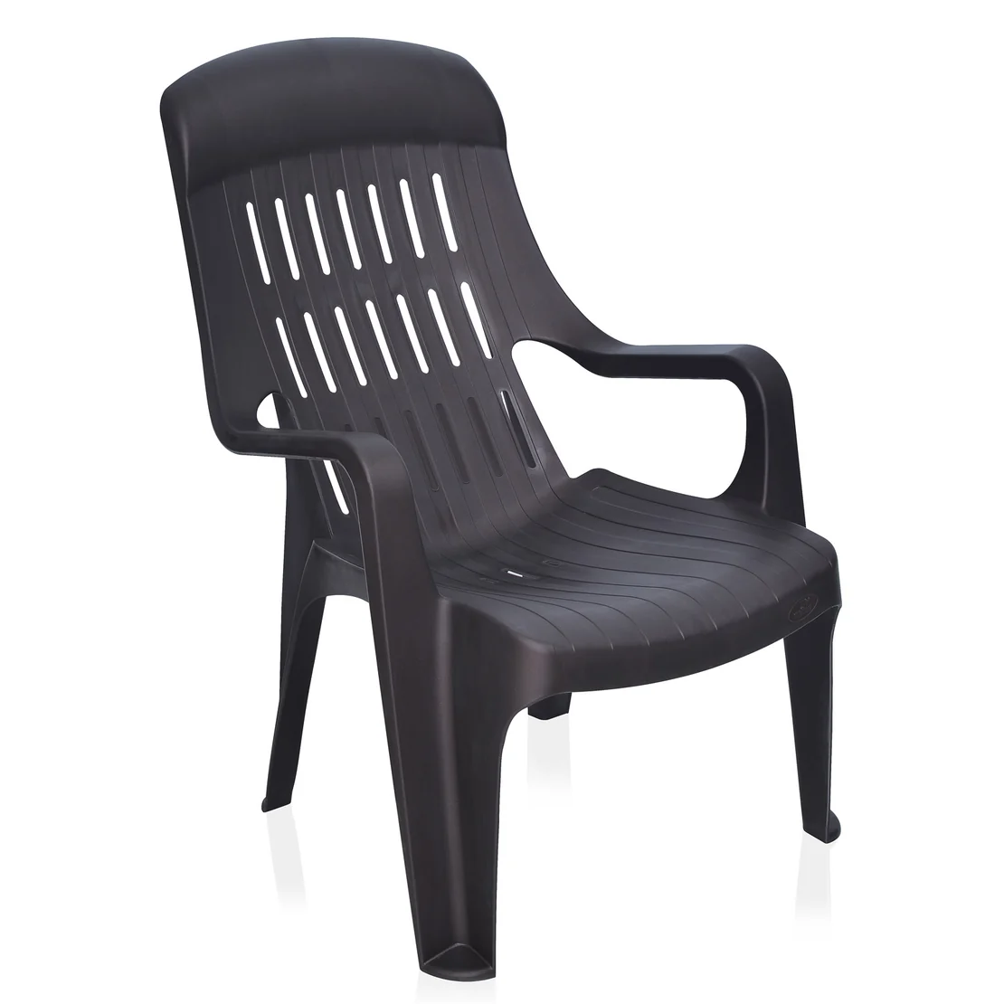 Nilkamal Weekender Plastic Arm Chair (Weathered Brown)