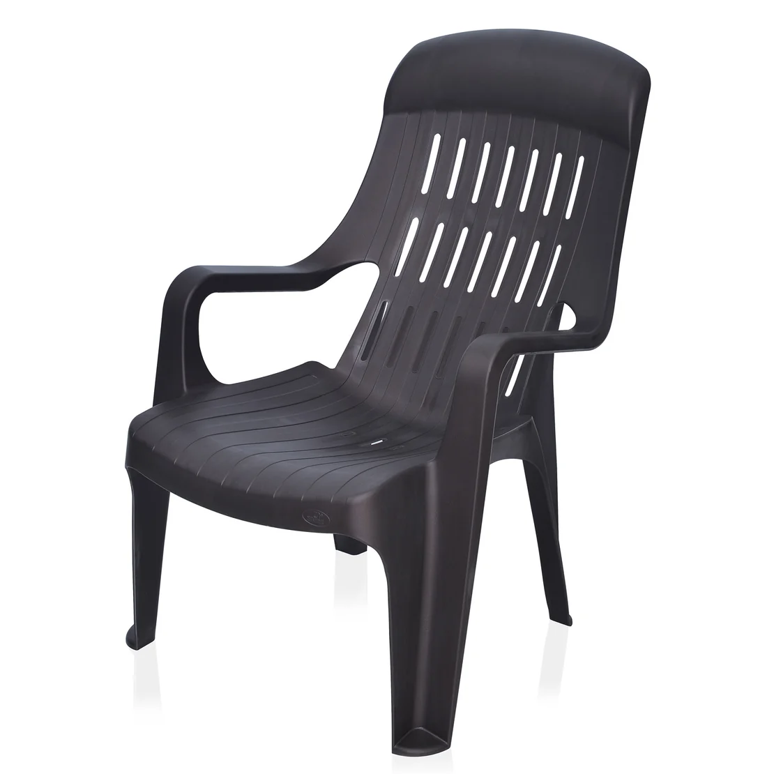Nilkamal Weekender Plastic Arm Chair (Weathered Brown)