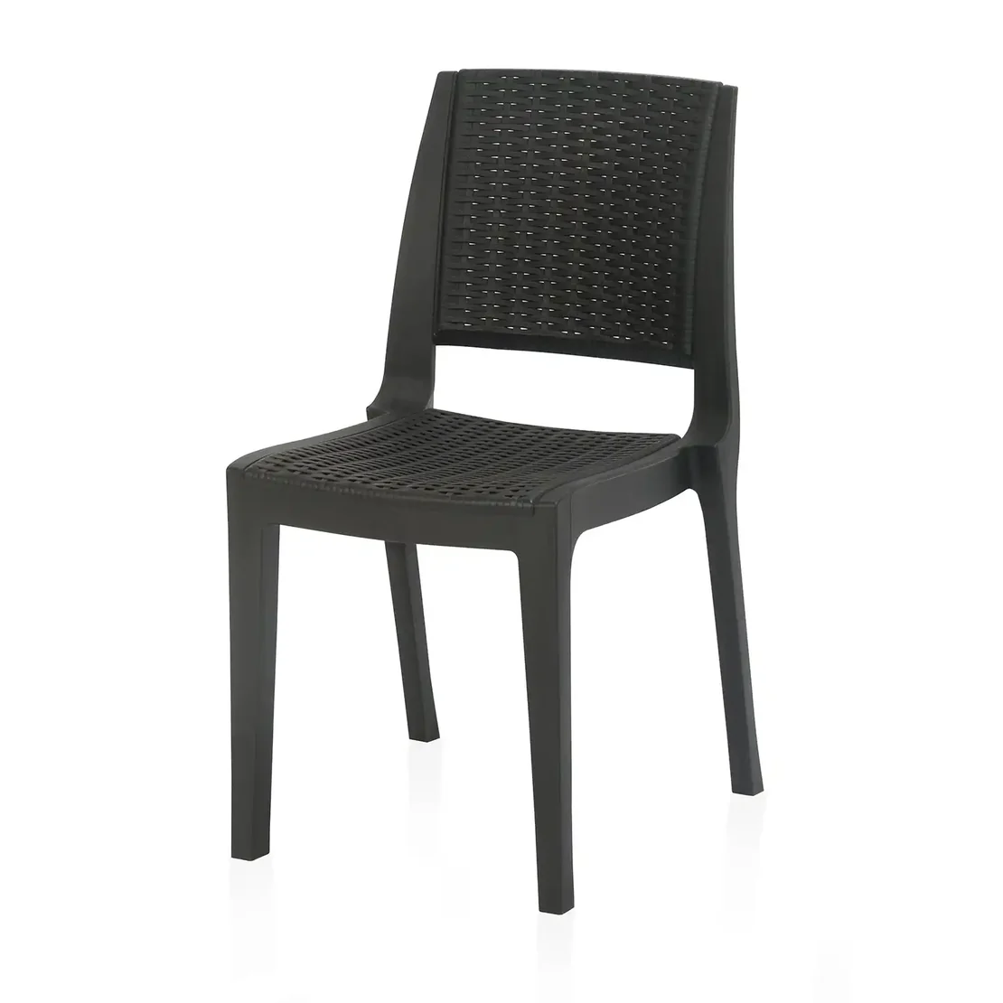 Nilkamal Enamora Plastic Armless Chair (Iron Black)