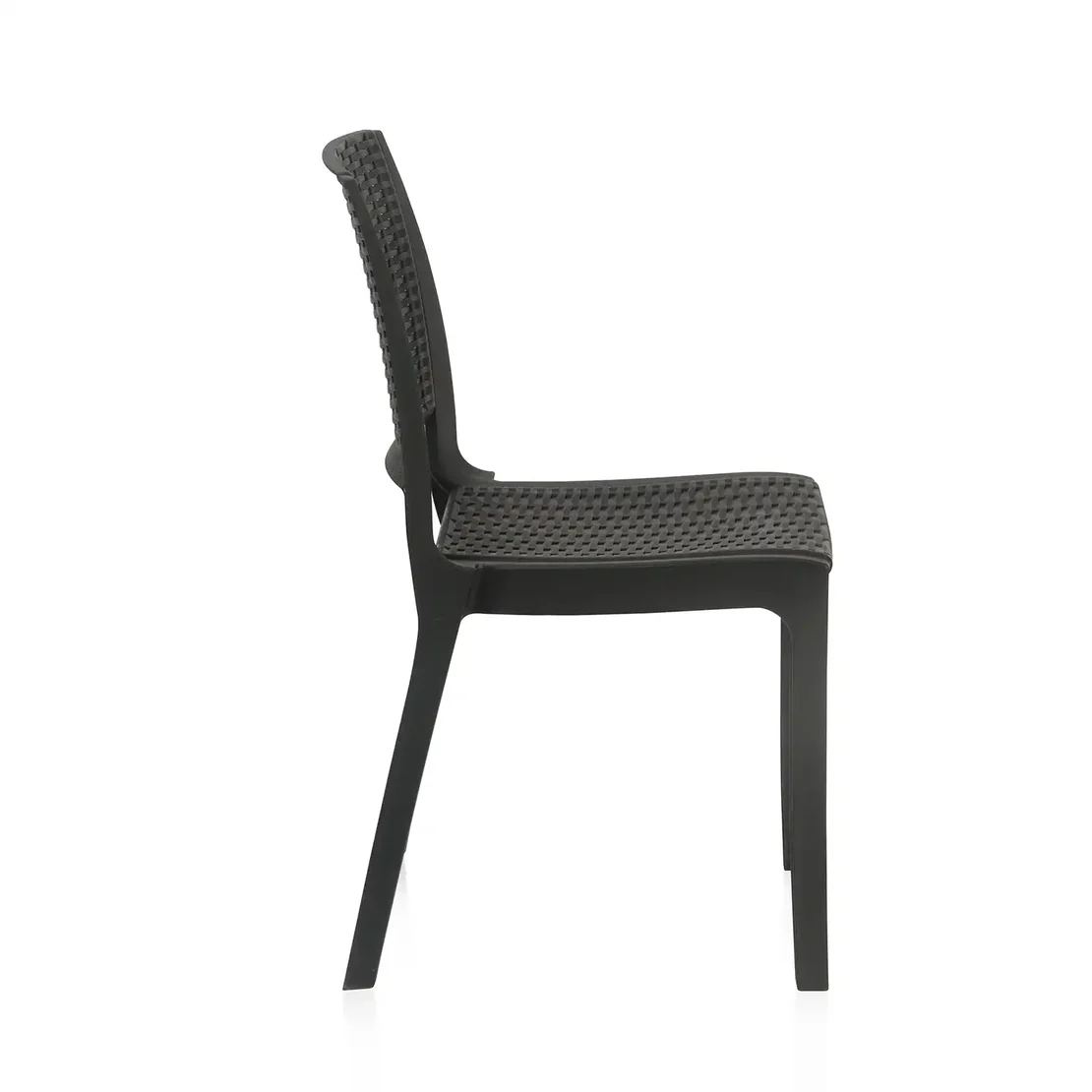 Nilkamal Enamora Plastic Armless Chair (Iron Black)