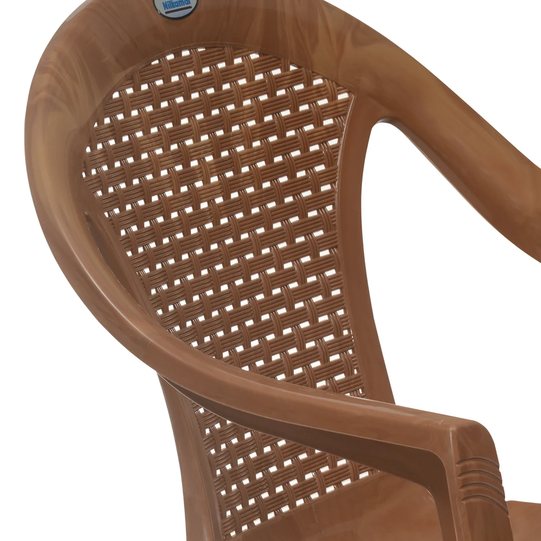 Nilkamal CHR2051 Plastic Arm Chair (Pear Wood)