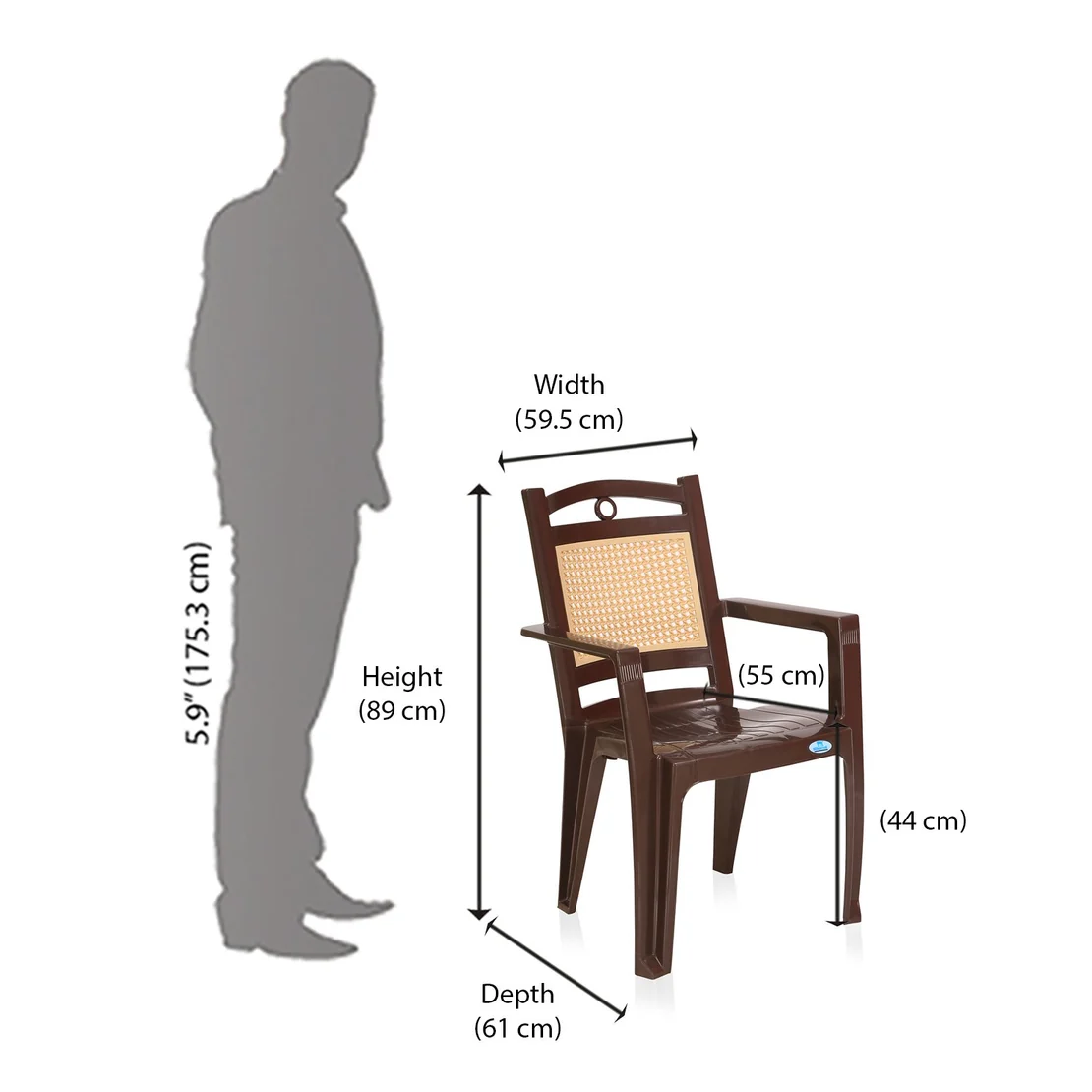 Nilkamal CHR2197 Premium Plastic Arm Chair