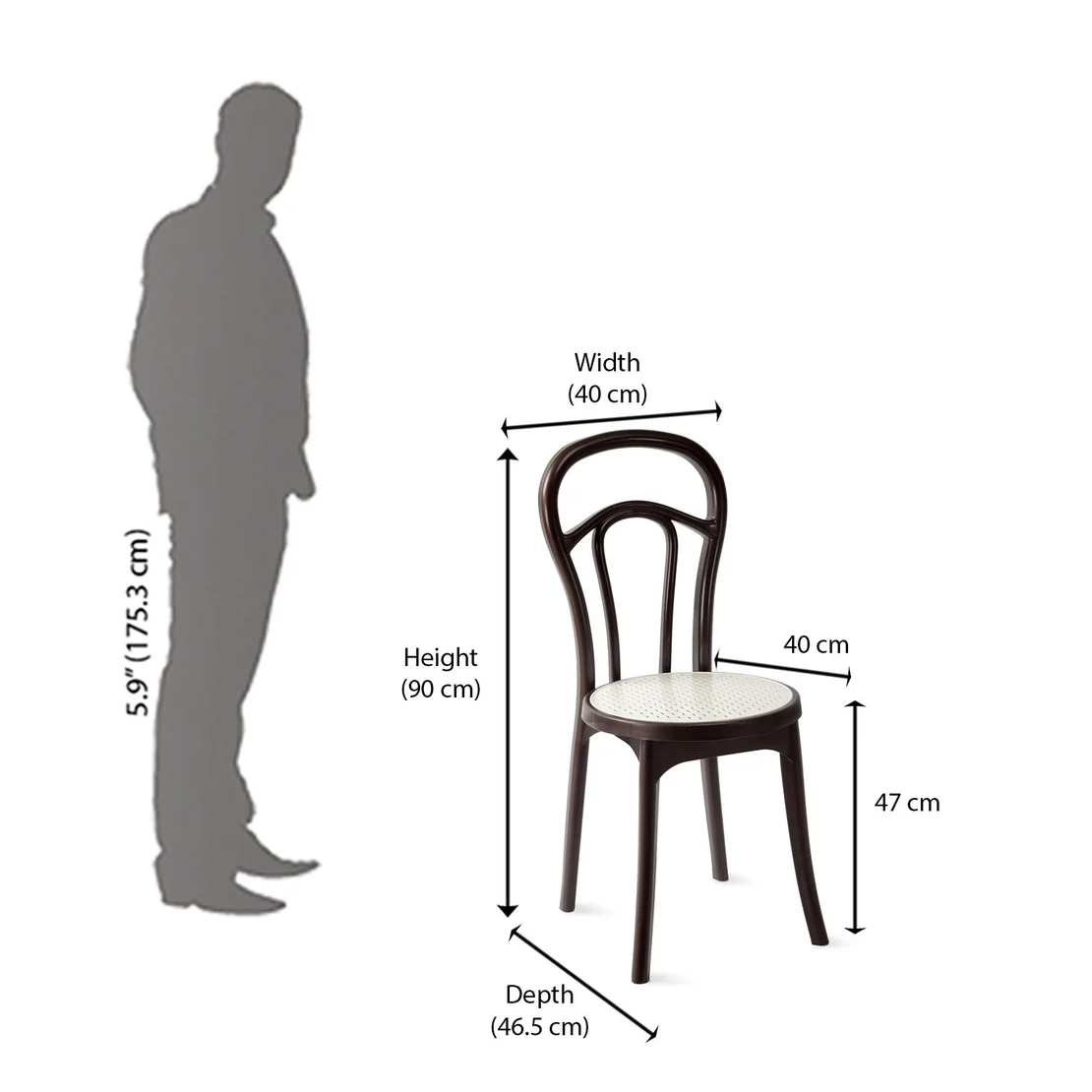 Nilkamal CHR 4040 without Cushion Armless Chair