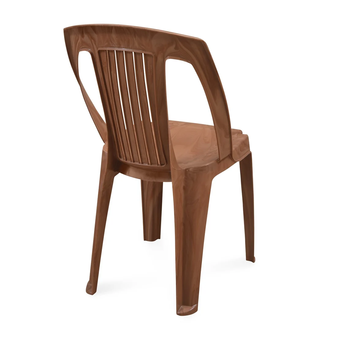 Nilkamal CHR4032 Plastic Armless Chair (Pear Wood)