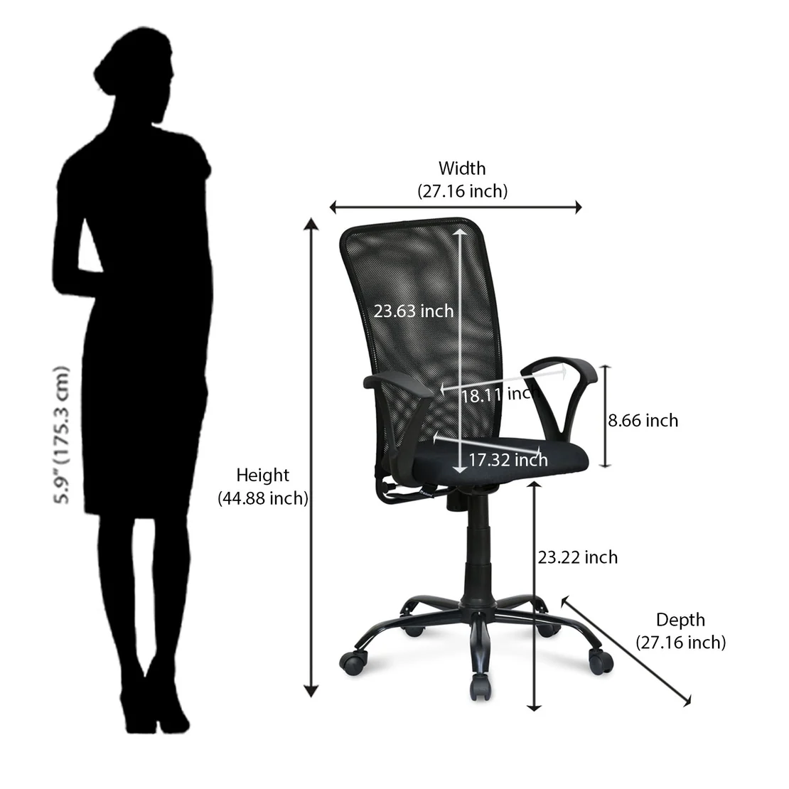 Nilkamal Hanoi Mid Back Office Chair